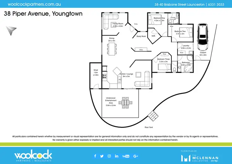 Floorplan of Homely house listing, 38 Piper Ave, Youngtown TAS 7249