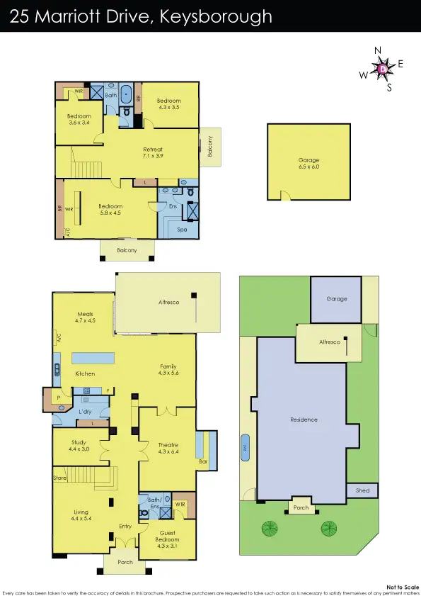 Floorplan of Homely house listing, 25 Marriott Drive, Keysborough VIC 3173
