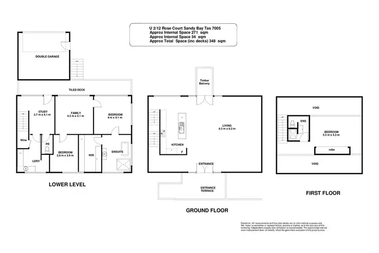 Floorplan of Homely townhouse listing, 2/12 Rose Court, Sandy Bay TAS 7005