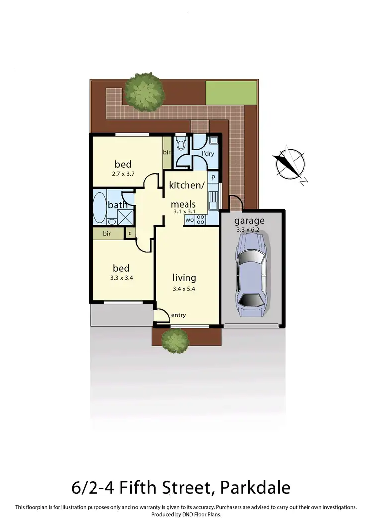 Floorplan of Homely unit listing, 6/2-4 Fifth Street, Parkdale VIC 3195