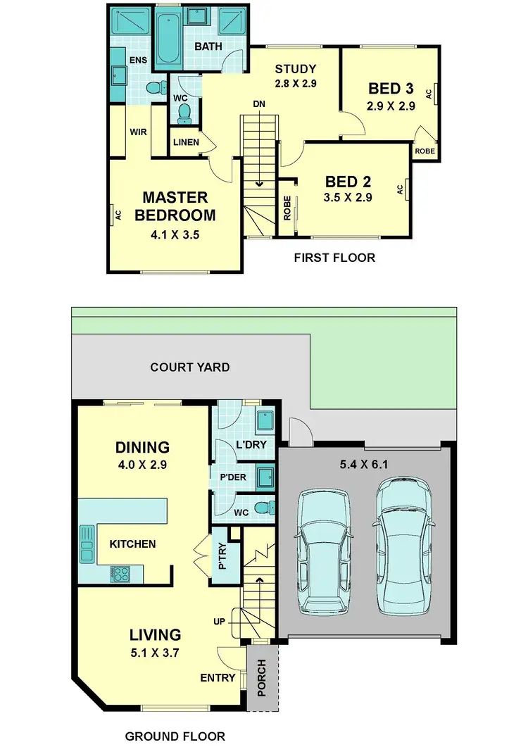 Floorplan of Homely townhouse listing, 2/9 Menarra Street, Strathmore VIC 3041