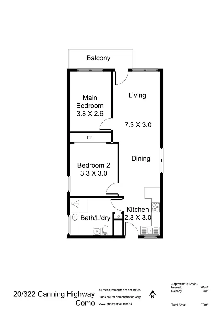 Floorplan of Homely unit listing, 20/322 Canning Highway, Como WA 6152