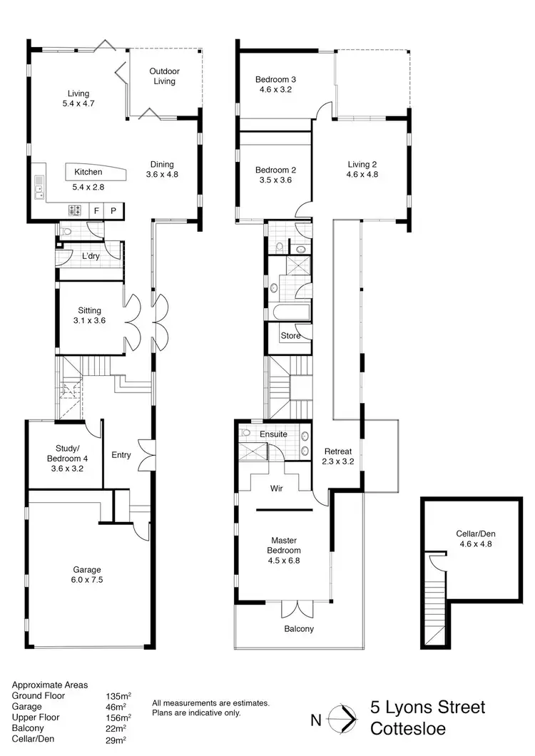 Floorplan of Homely house listing, 5 Lyons Street, Cottesloe WA 6011