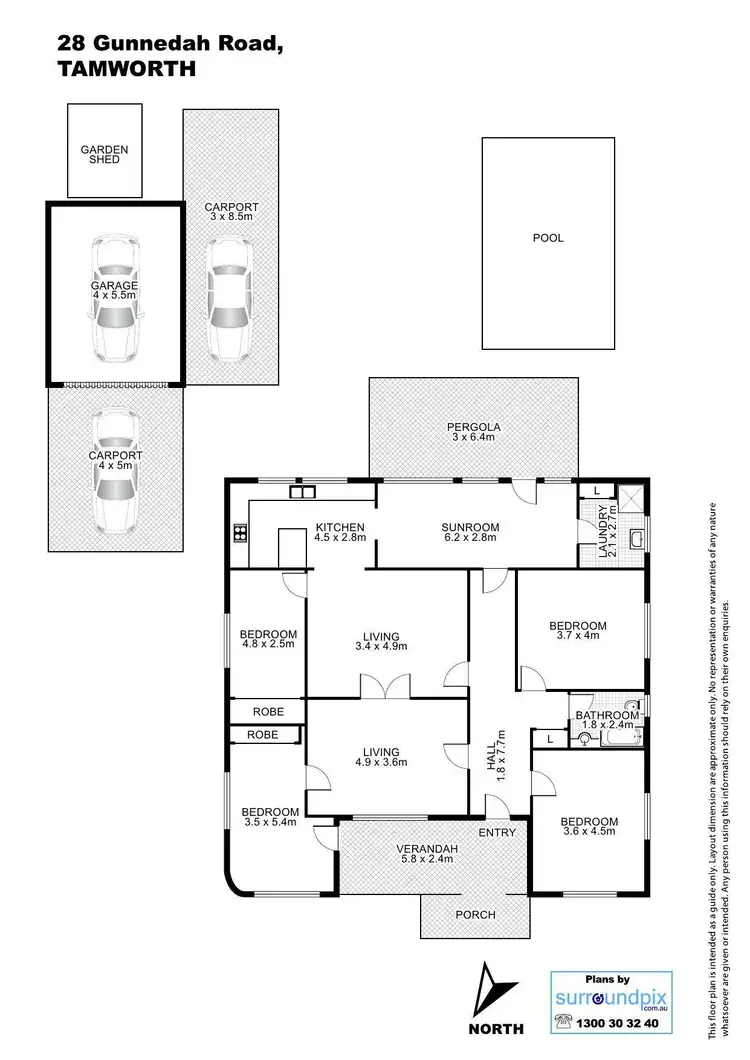 Floorplan of Homely house listing, 28 Gunnedah Road, Tamworth NSW 2340