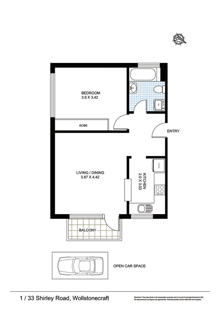 Floorplan of Homely apartment listing, 1/33 Shirley Road, Wollstonecraft NSW 2065