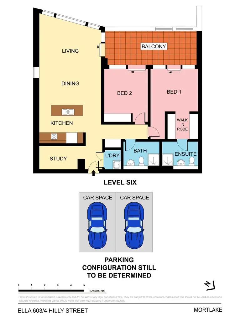 Floorplan of Homely apartment listing, Ella 603/10 Hilly Street 'Majors Bay', Mortlake NSW 2137