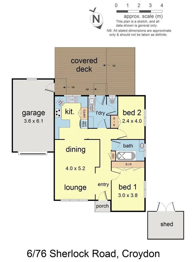Floorplan of Homely unit listing, 6/76 Sherlock Road (enter via Churchill Road), Croydon VIC 3136