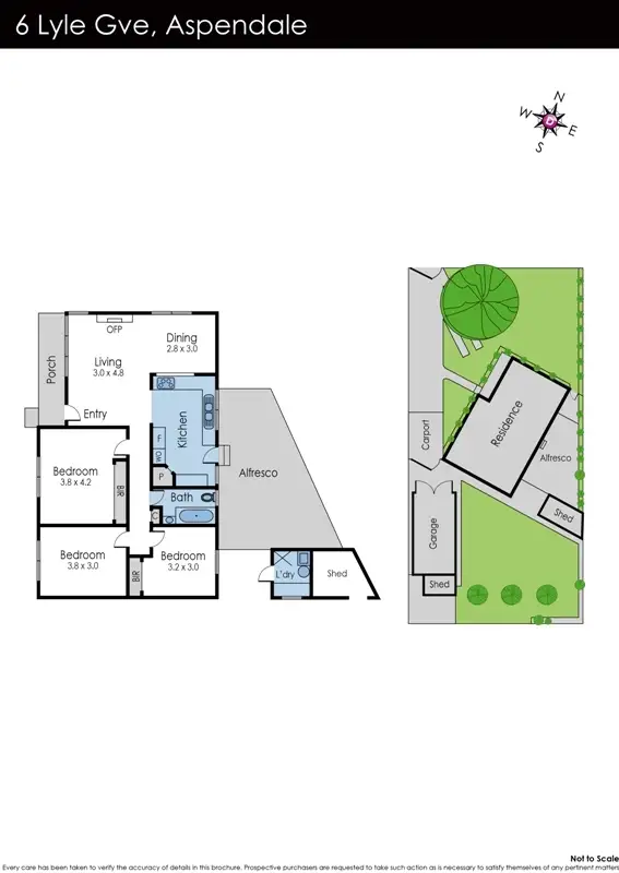Floorplan of Homely house listing, 6 Lyle Grove, Aspendale VIC 3195