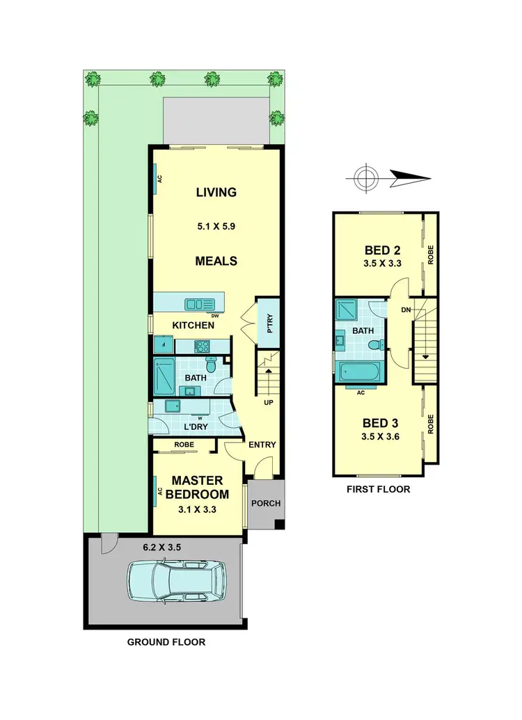 Floorplan of Homely townhouse listing, 5/15 Acacia Street, Glenroy VIC 3046