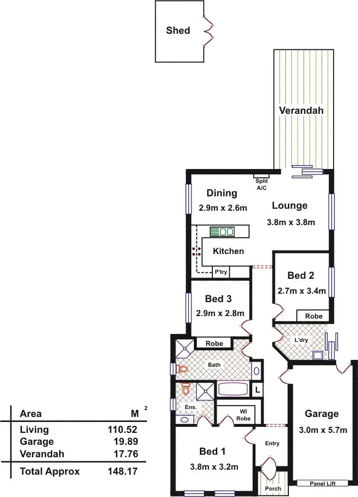 Floorplan of Homely house listing, 57 Lakeside Drive, Andrews Farm SA 5114