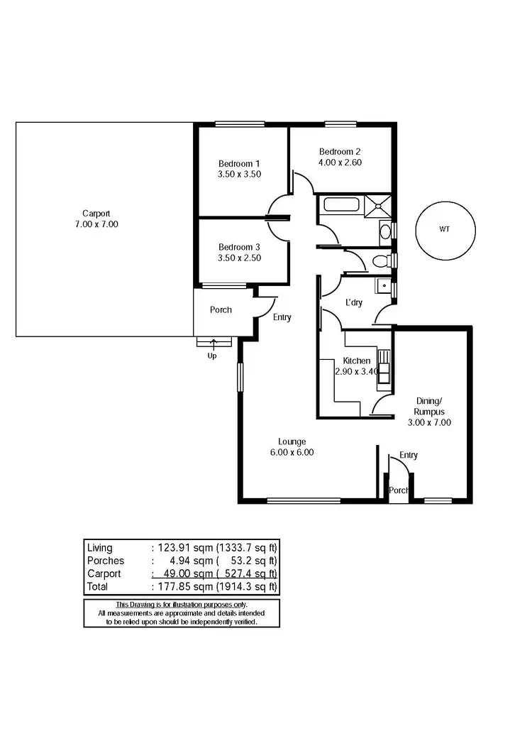 Floorplan of Homely house listing, 3 Wauchope Street, Port Augusta SA 5700