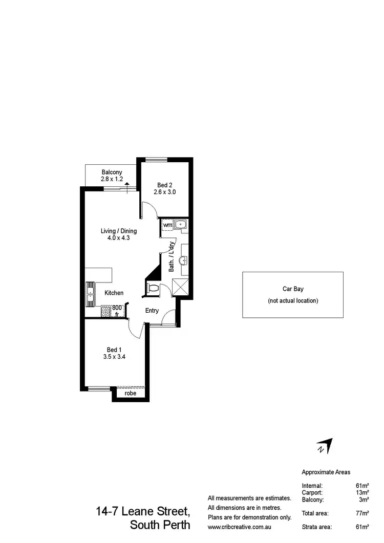 Floorplan of Homely unit listing, 14/7 Leane Street, South Perth WA 6151
