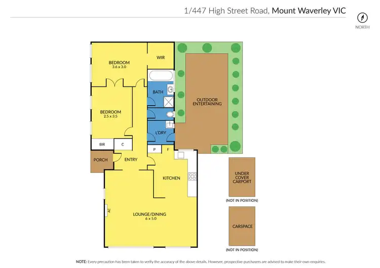 Floorplan of Homely unit listing, 1/447 High Street Road, Mount Waverley VIC 3149