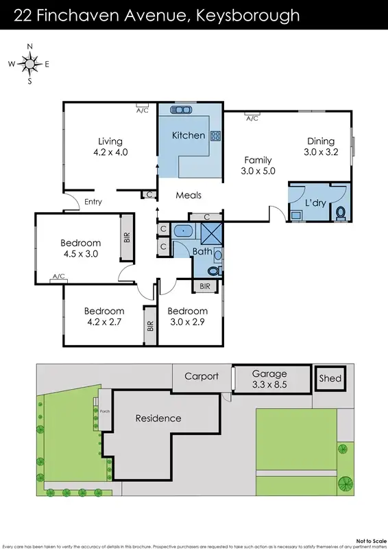 Floorplan of Homely house listing, 22 Finchaven Avenue, Keysborough VIC 3173