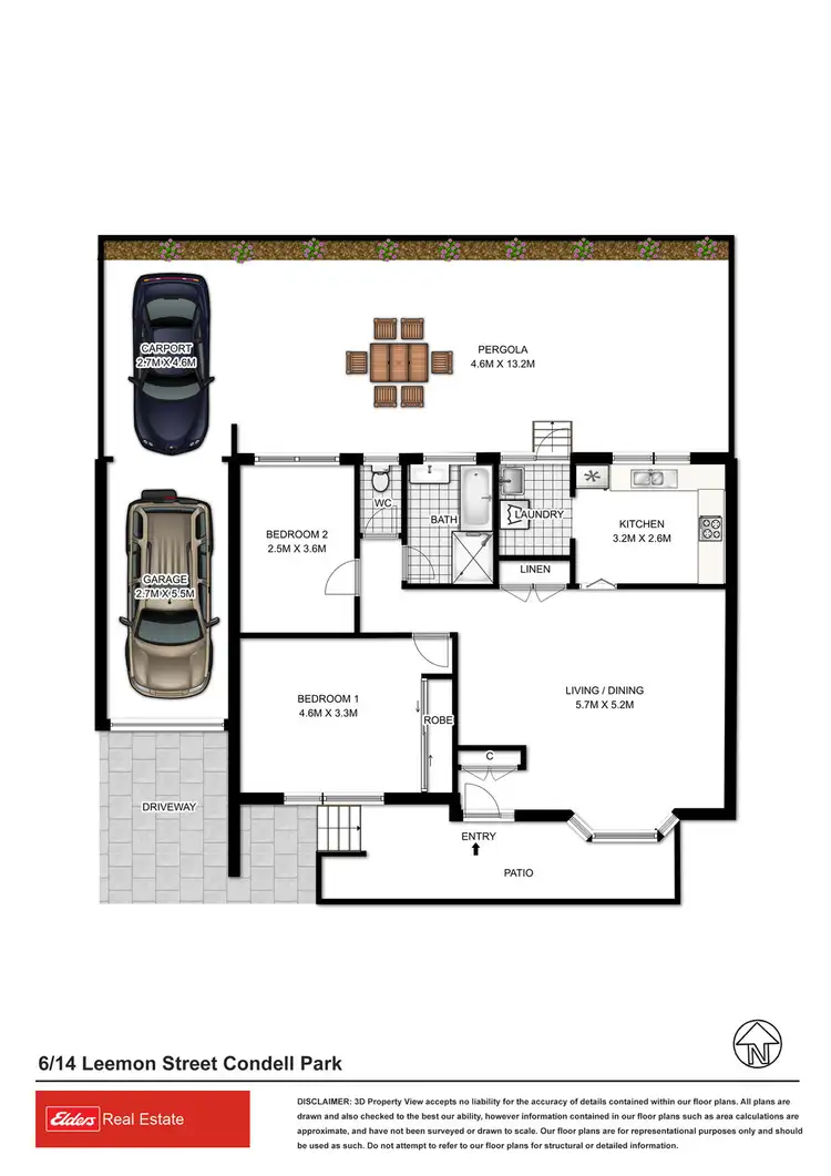 Floorplan of Homely villa listing, 6/14 Leemon Street, Condell Park NSW 2200