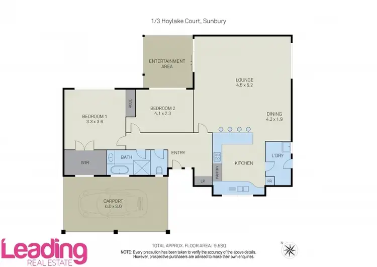 Floorplan of Homely house listing, 1/3 Hoylake Court, Sunbury VIC 3429