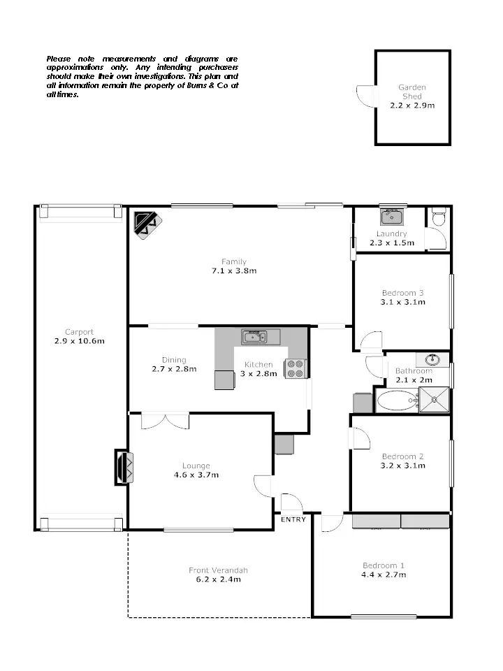 Floorplan of Homely house listing, 12 Morris Street, Robinvale VIC 3549