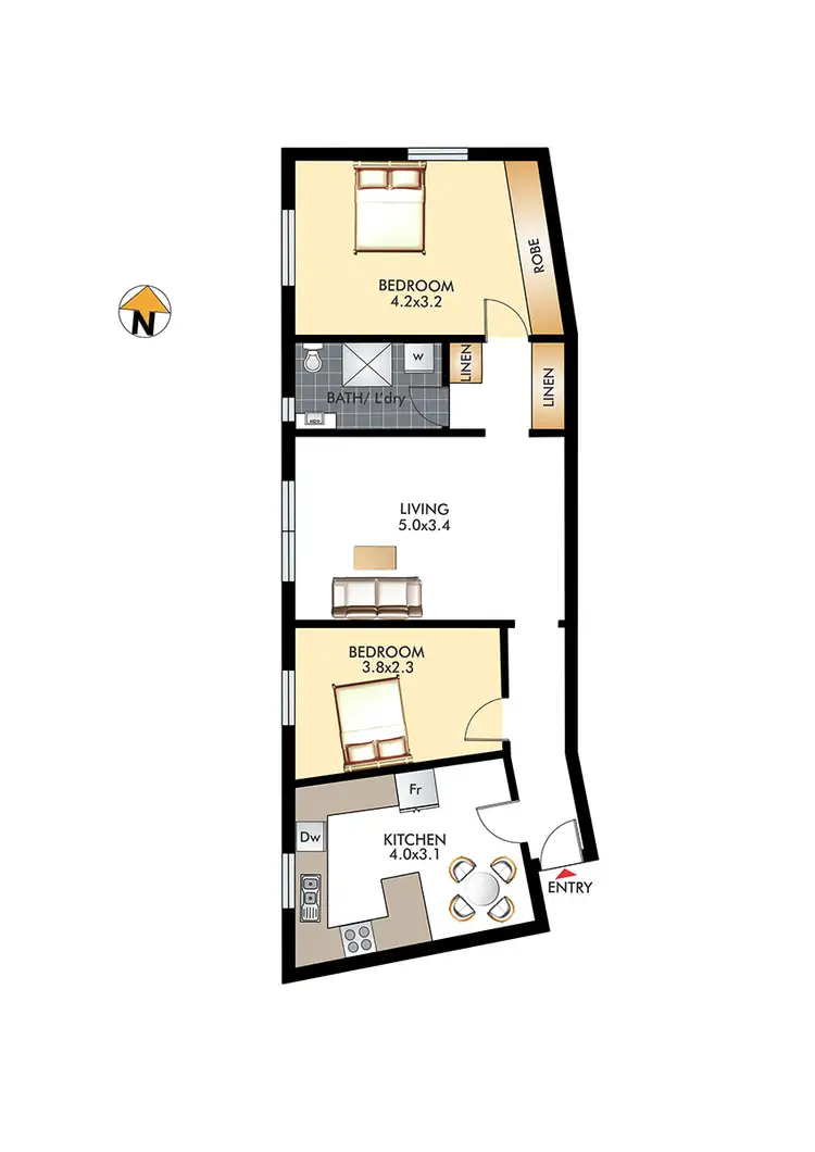 Floorplan of Homely unit listing, 12/222 Old South Head Road, Bellevue Hill NSW 2023