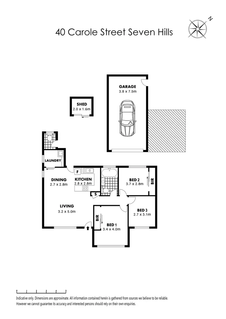 Floorplan of Homely house listing, 40 CAROLE STREET, Seven Hills NSW 2147