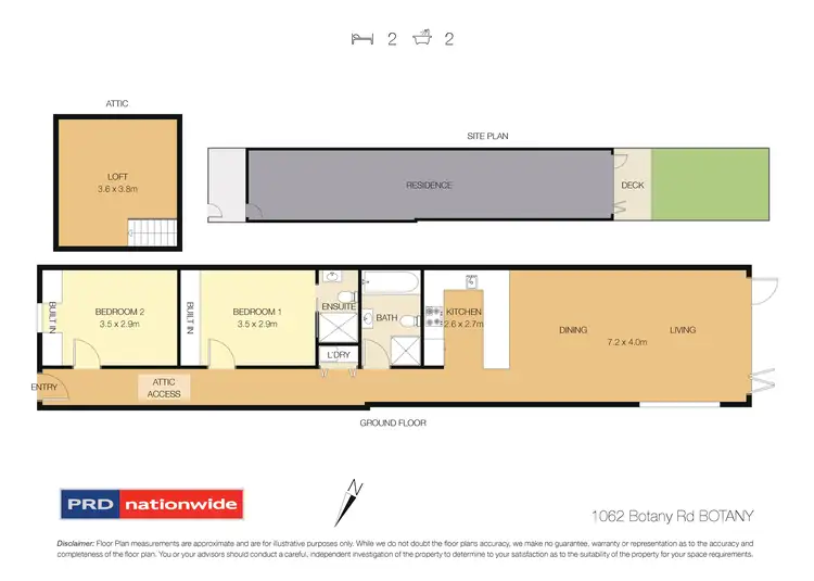 Floorplan of Homely semi-detached listing, 1062 Botany Road, Botany NSW 2019