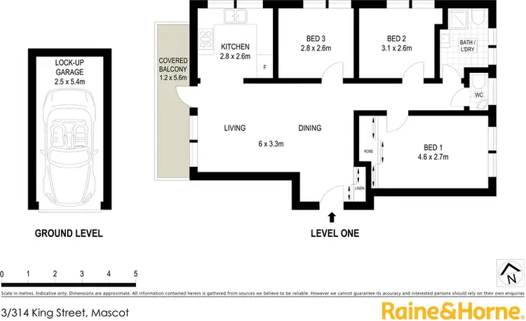 Floorplan of Homely unit listing, 3/314 King Street, Mascot NSW 2020