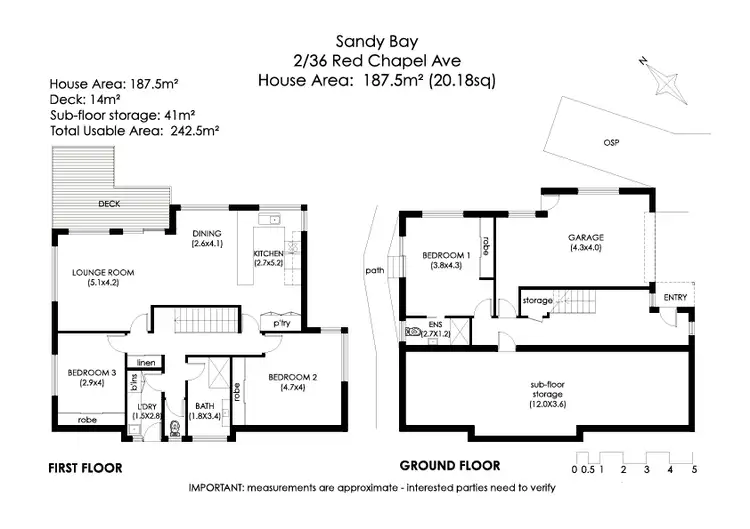 Floorplan of Homely townhouse listing, 2/36 Red Chapel Avenue, Sandy Bay TAS 7005