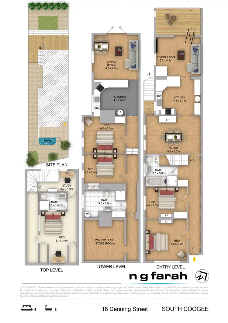 Floorplan of Homely house listing, 18 Denning Street, South Coogee NSW 2034