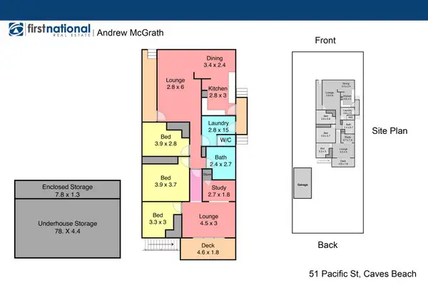 Floorplan of Homely house listing, 51 Pacific Street, Caves Beach NSW 2281