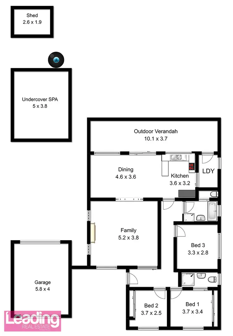 Floorplan of Homely house listing, 101 Harker Street, Sunbury VIC 3429