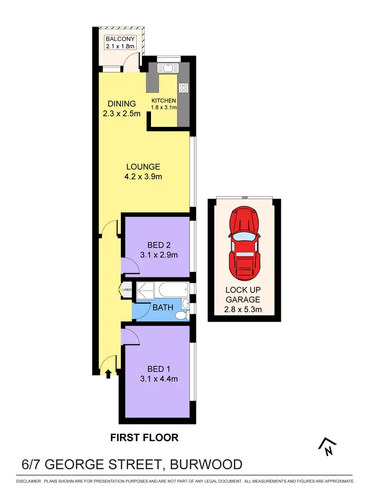 Floorplan of Homely apartment listing, 6/7 George Street, Burwood NSW 2134