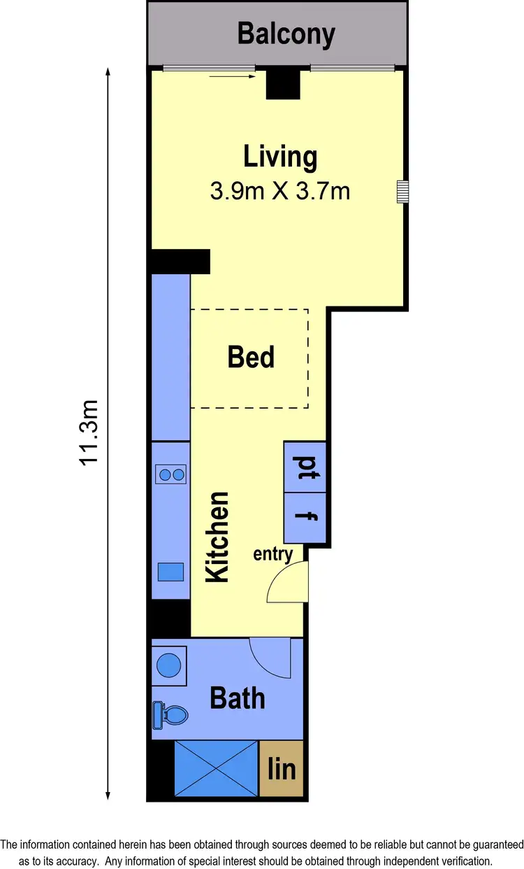 Floorplan of Homely apartment listing, 2808/350 William Street, Melbourne VIC 3000