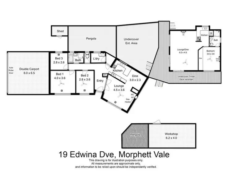 Floorplan of Homely house listing, 19 Edwina Drive, Morphett Vale SA 5162