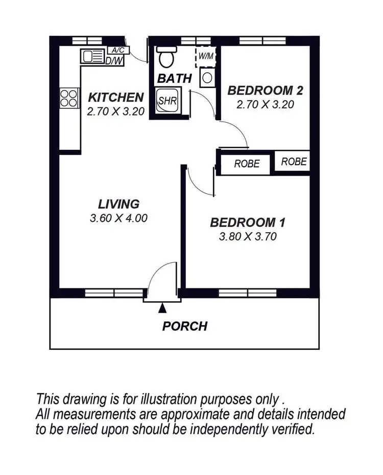 Floorplan of Homely unit listing, 2/443 Anzac Highway, Camden Park SA 5038