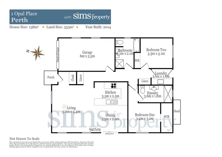 Floorplan of Homely house listing, 1 Opal Place, Perth TAS 7300