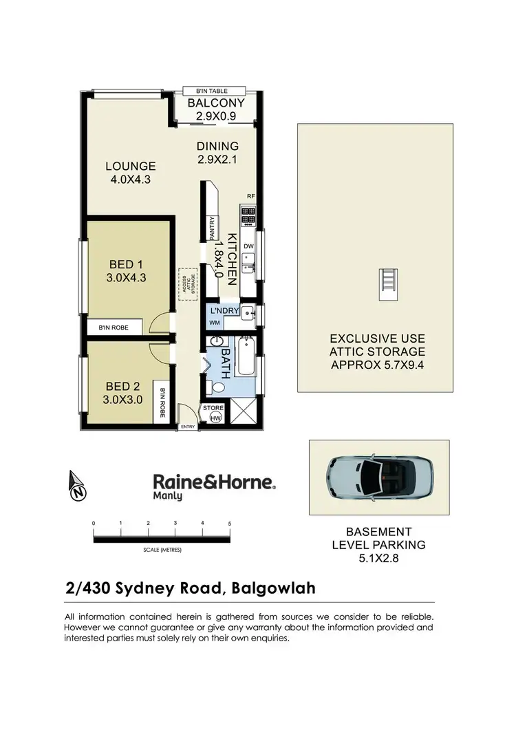 Floorplan of Homely apartment listing, 2/430 Sydney Road, Balgowlah NSW 2093