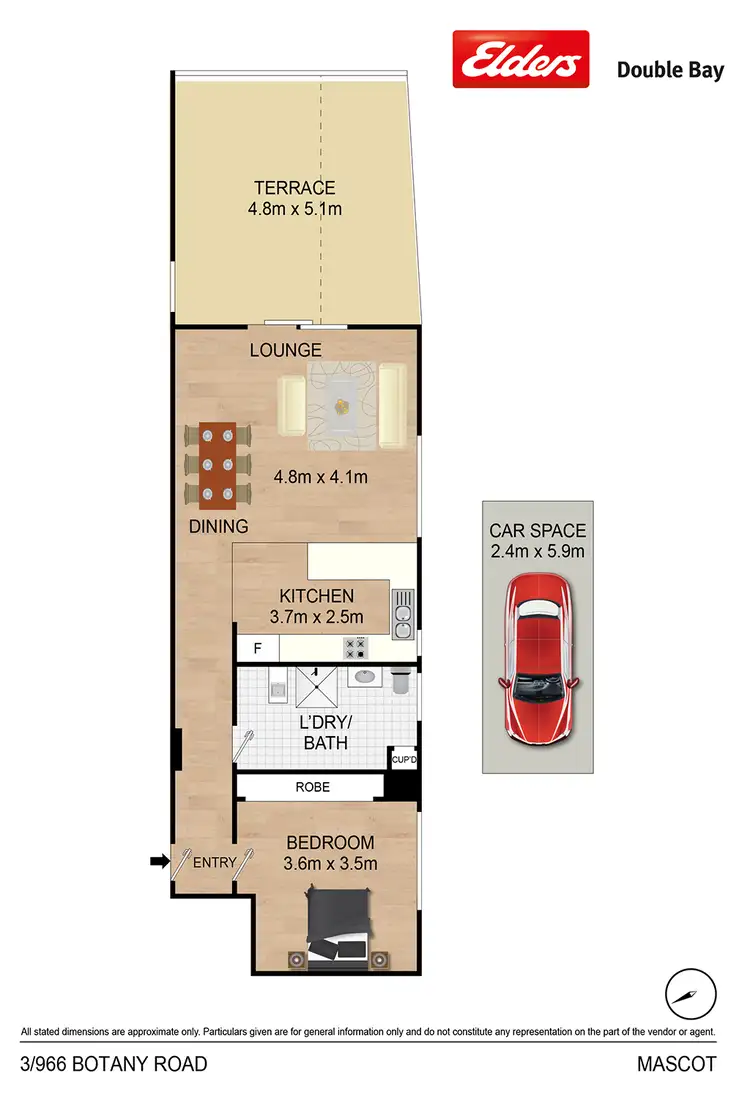 Floorplan of Homely apartment listing, 3/966 Botany Road, Mascot NSW 2020