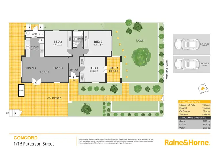 Floorplan of Homely townhouse listing, 1/16 Patterson Street, Concord NSW 2137