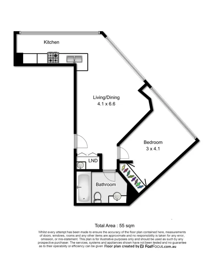 Floorplan of Homely apartment listing, 3701/501 Adelaide Street, Brisbane City QLD 4000