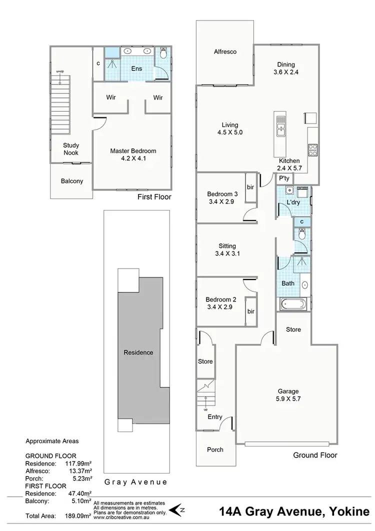 Floorplan of Homely house listing, 14a Gray Avenue, Yokine WA 6060