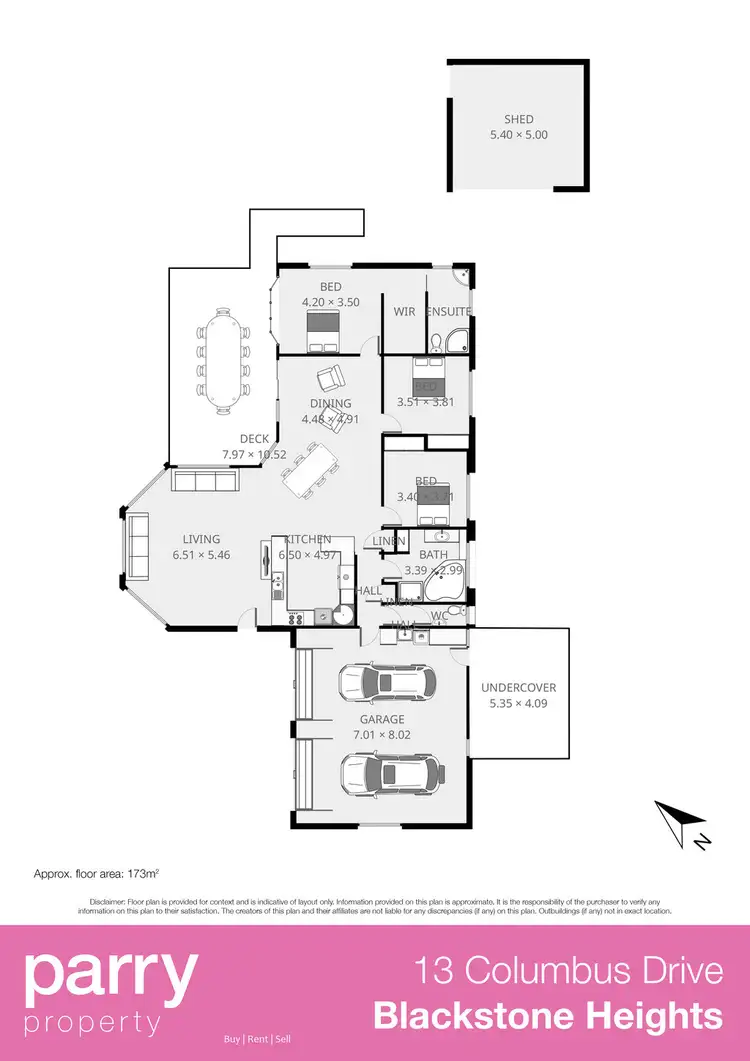Floorplan of Homely house listing, 13 Columbus Drive, Blackstone Heights TAS 7250