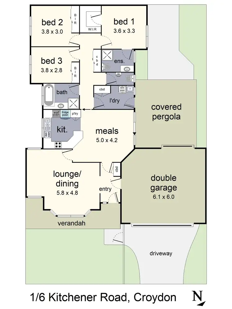 Floorplan of Homely house listing, 1/6 Kitchener Road, Croydon VIC 3136
