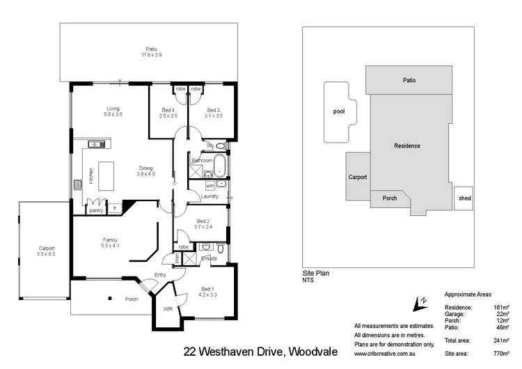 Floorplan of Homely house listing, 22 Westhaven Drive, Woodvale WA 6026