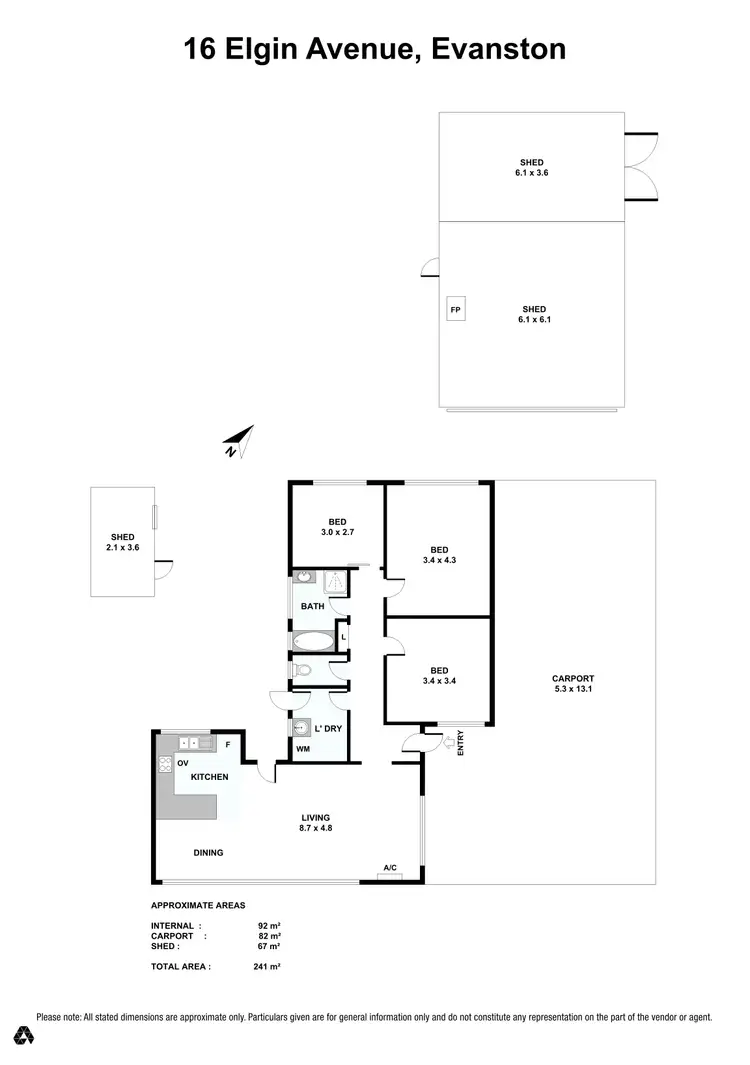 Floorplan of Homely house listing, 16 Elgin Avenue, Evanston SA 5116