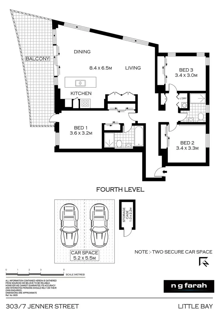 Floorplan of Homely apartment listing, 303/7 Jenner Street, Little Bay NSW 2036