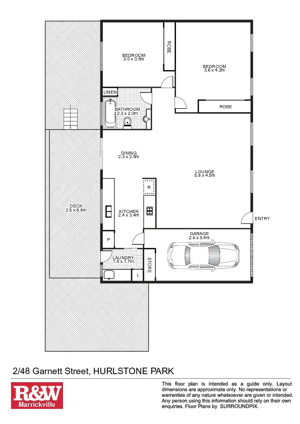 Floorplan of Homely villa listing, 2/48 Garnet Street, Hurlstone Park NSW 2193