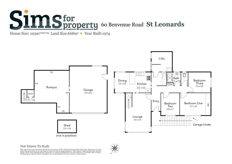 Floorplan of Homely house listing, 60 Benvenue Road, St Leonards TAS 7250