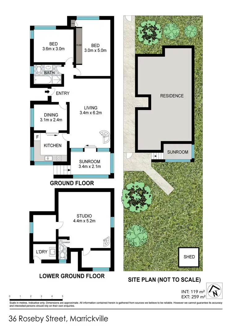 Floorplan of Homely house listing, 36 Roseby Street, Marrickville NSW 2204