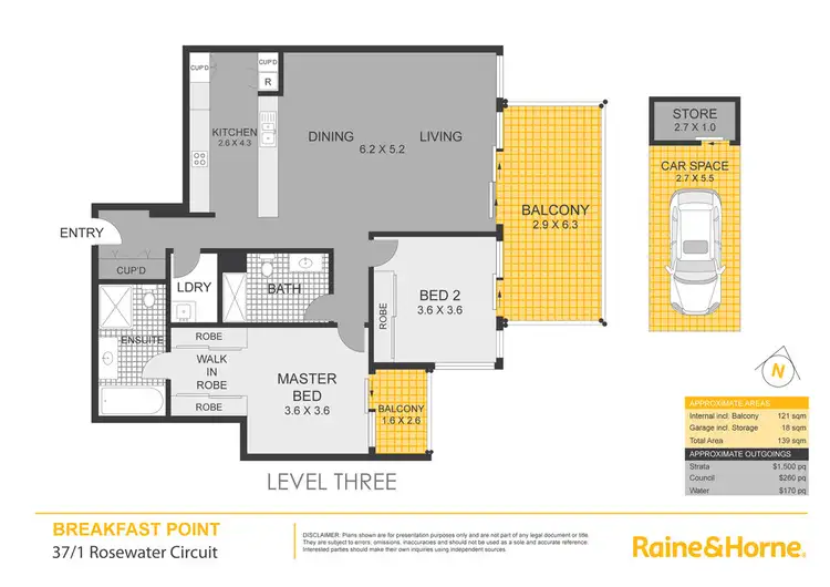 Floorplan of Homely apartment listing, 37/1 Rosewater Circuit, Breakfast Point NSW 2137