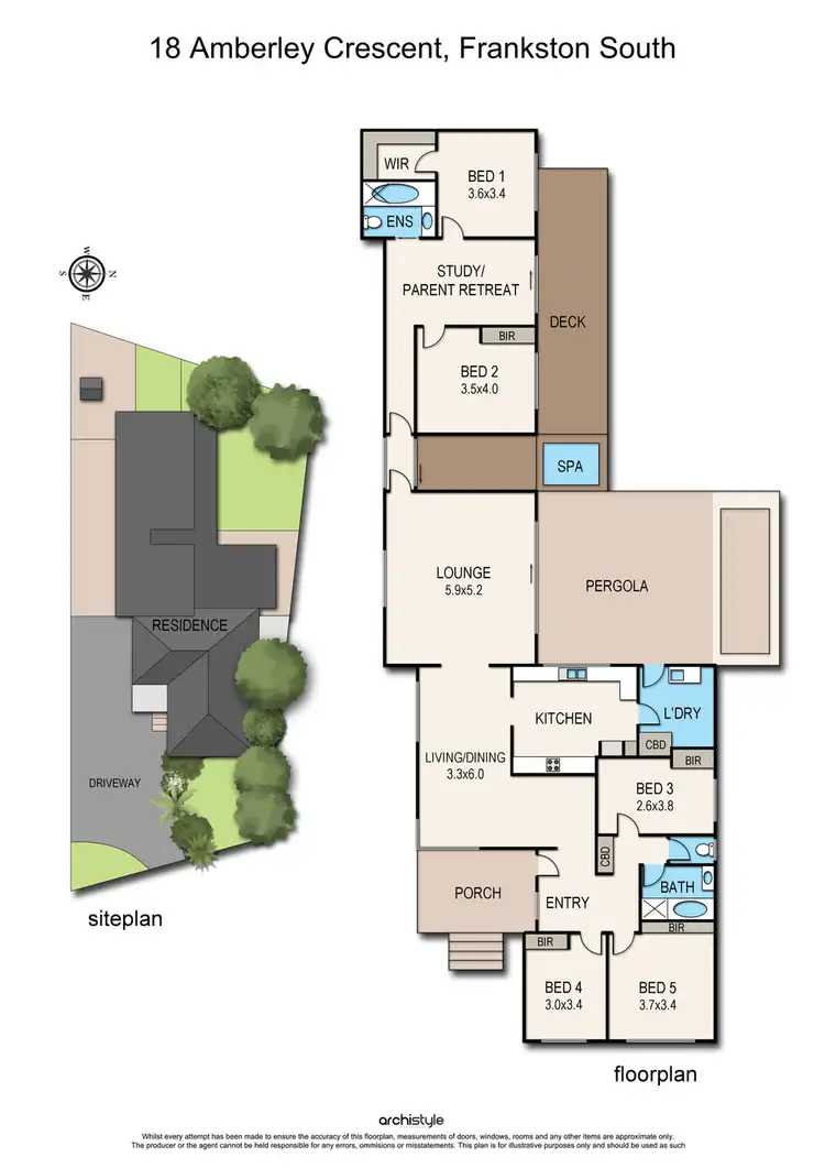 Floorplan of Homely house listing, 18 Amberley Crescent, Frankston South VIC 3199