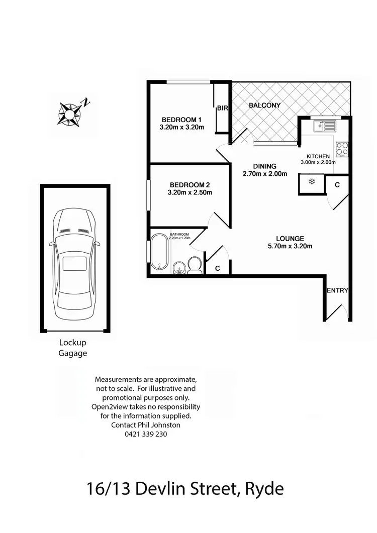 Floorplan of Homely apartment listing, 16/13 Devlin Street, Ryde NSW 2112